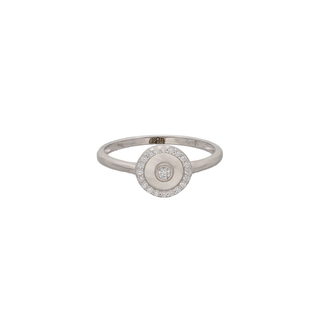 Sterling Silver 925 Light Halo Ring - FKJRNSL10782