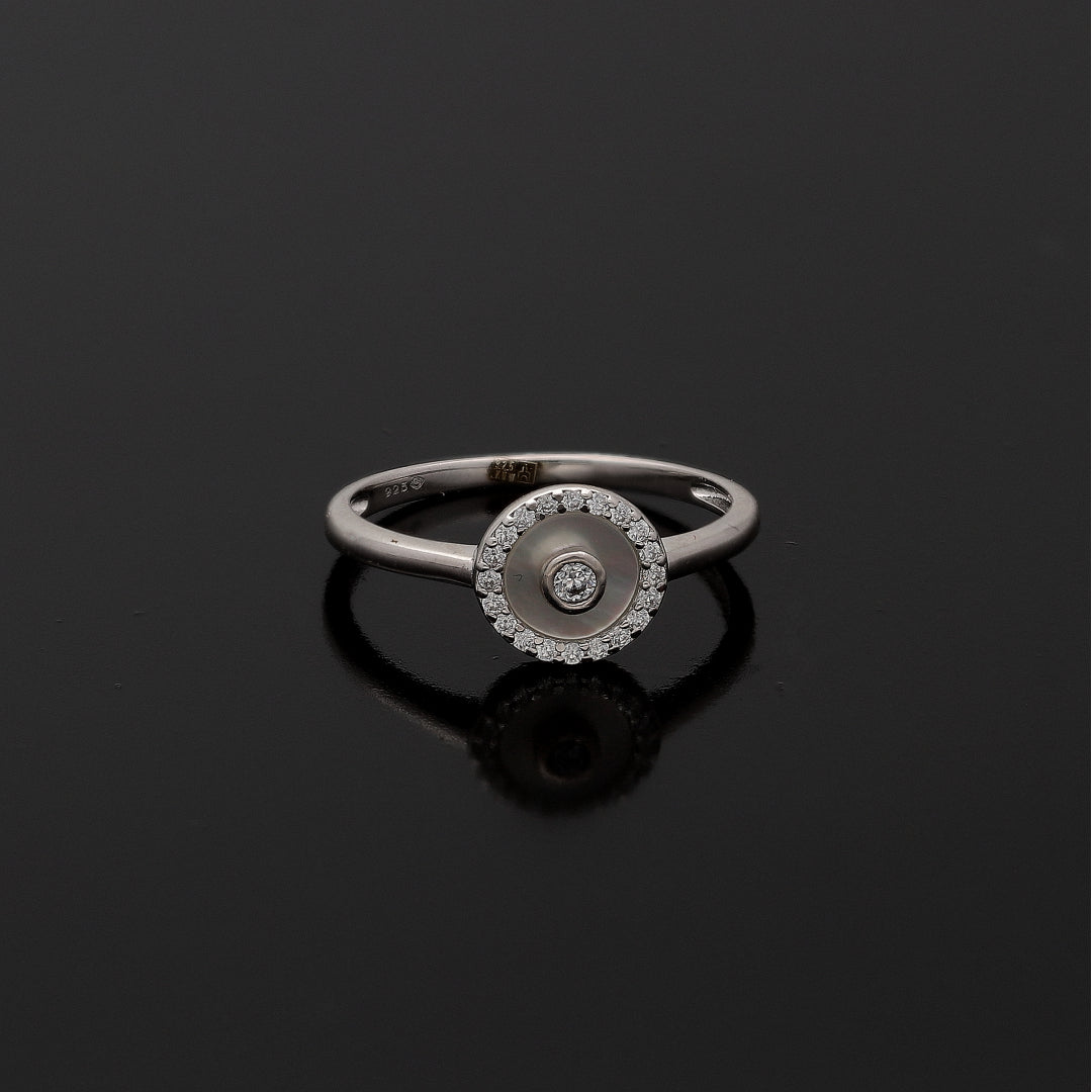 Sterling Silver 925 Light Halo Ring - FKJRNSL10782