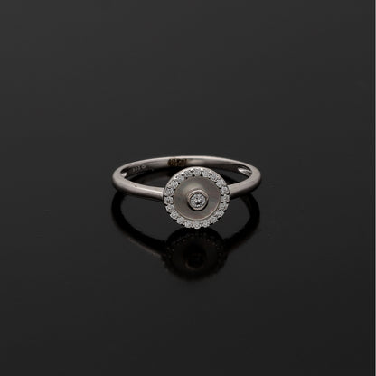 Sterling Silver 925 Light Halo Ring - FKJRNSL10782