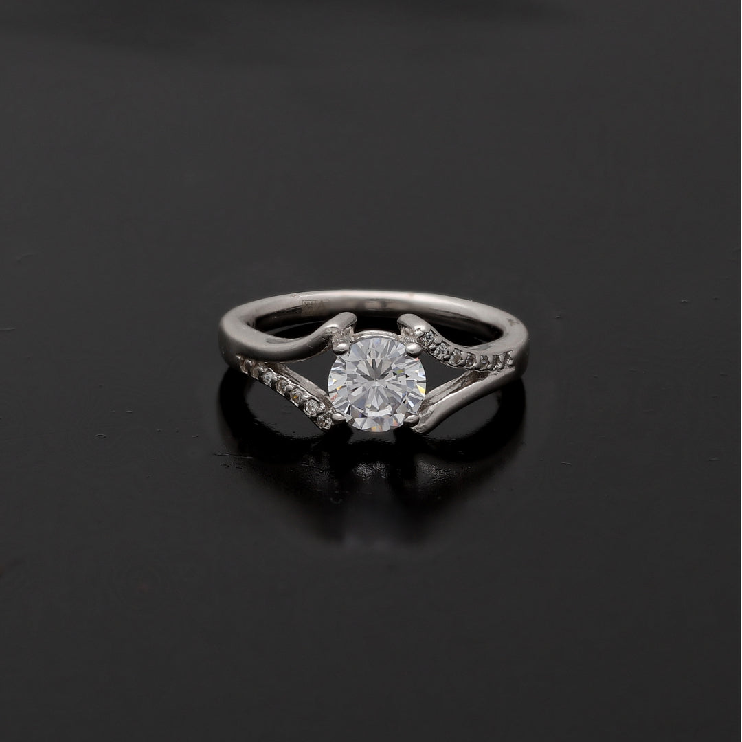 Sterling Silver 925 Celeste Solitaire Ring - FKJRNSL10785