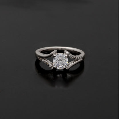 Sterling Silver 925 Celeste Solitaire Ring - FKJRNSL10785