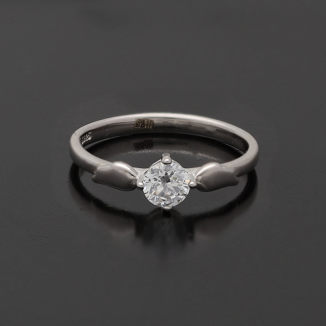 Sterling Silver 925 Ethereal Solitaire Ring - FKJRNSL10786