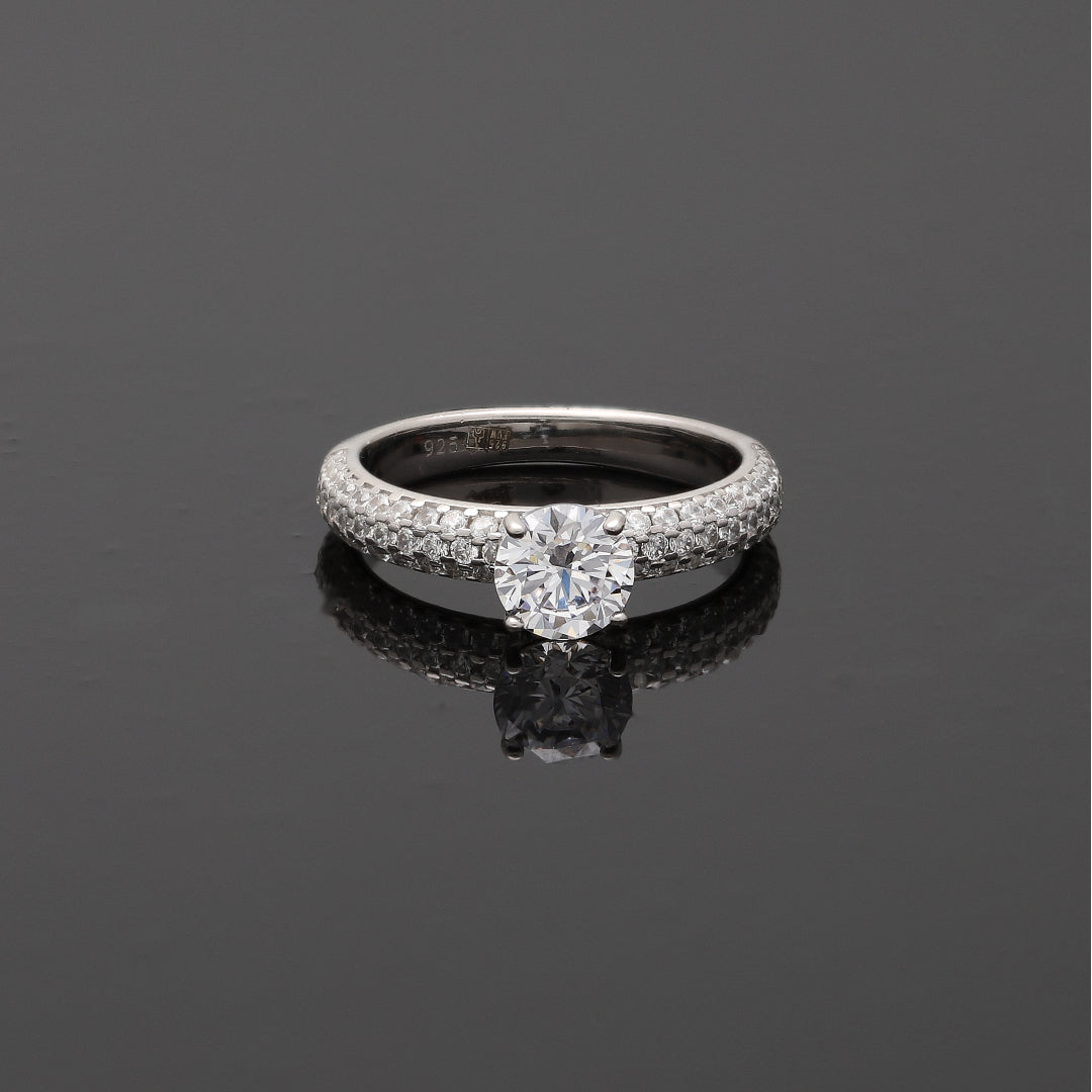 Sterling Silver 925 Diamond Ring - FKJRNSL10788