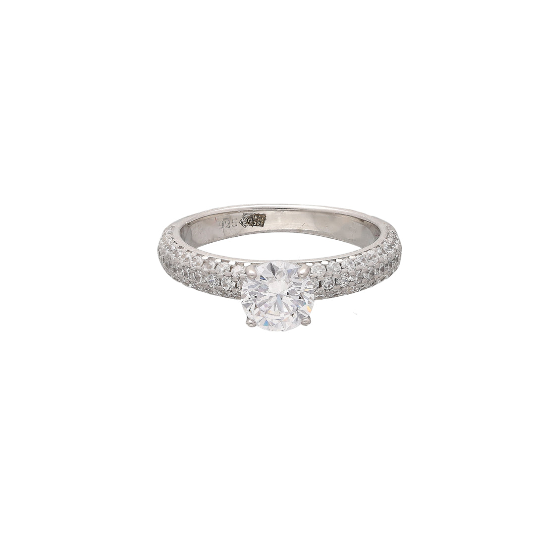 Sterling Silver 925 Diamond Ring - FKJRNSL10788