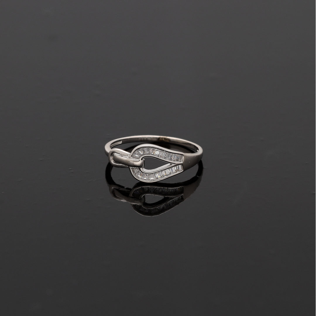 Sterling Silver 925 Cluster Diamond Ring - FKJRNSL10792