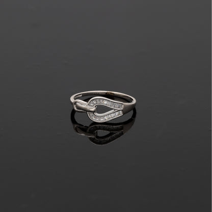 Sterling Silver 925 Cluster Diamond Ring - FKJRNSL10792