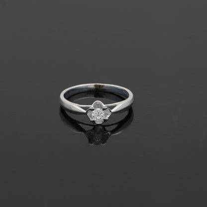 Sterling Silver 925 Diamond Daisy Ring - FKJRNSL10793