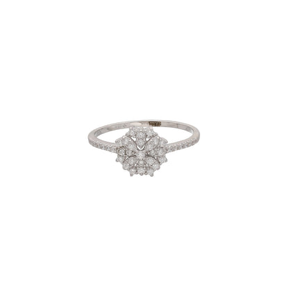 Sterling Silver 925 Bloom Halo Ring - FKJRNSL10804