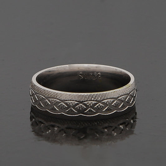 Sterling Silver 925 Celtic Pattern Ring - FKJRNSL10961