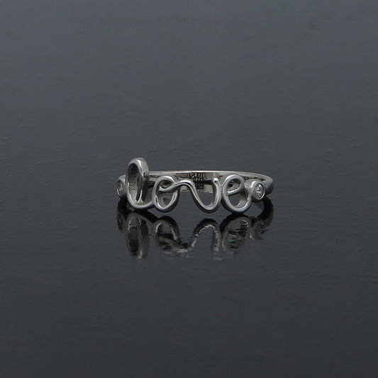 Sterling Silver 925 Love Ring - FKJRNSL10967