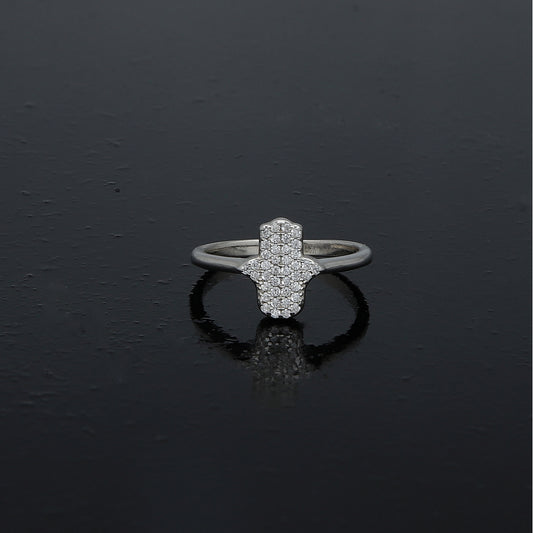 Sterling Silver 925 Hamsa Ring - FKJRNSL10973