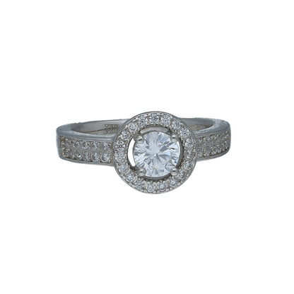 Sterling Silver 925 Round Center Ring - FKJRNSL10997
