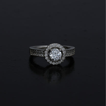 Sterling Silver 925 Round Center Ring - FKJRNSL10997