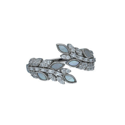 Sterling Silver 925 Leaf Design Ring - FKJRNSL10999