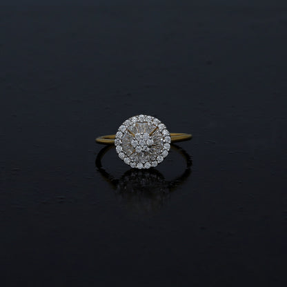 Sterling Silver 925 Round Halo Ring - FKJRNSL11004