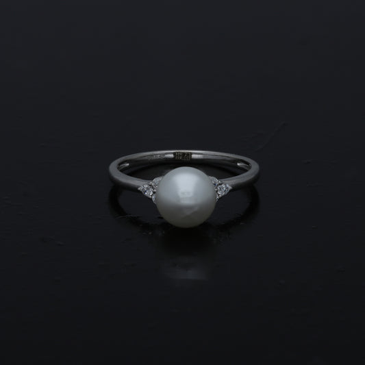 Sterling Silver 925 Moon Pearl Ring - FKJRNSL11011