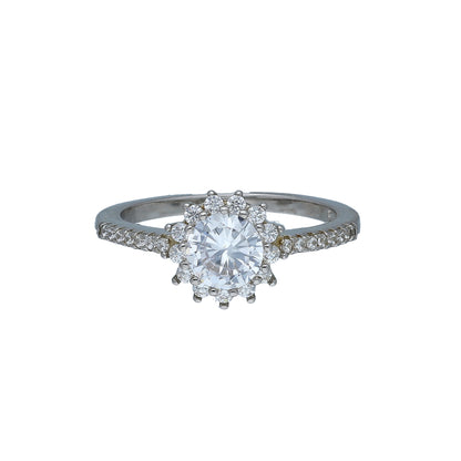 Sterling Silver 925 Stone Accent Ring - FKJRNSL11013