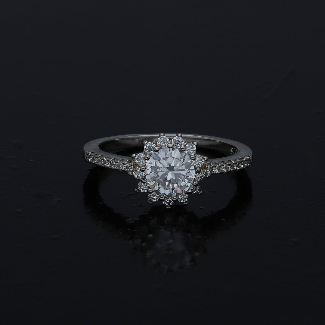 Sterling Silver 925 Stone Accent Ring - FKJRNSL11013