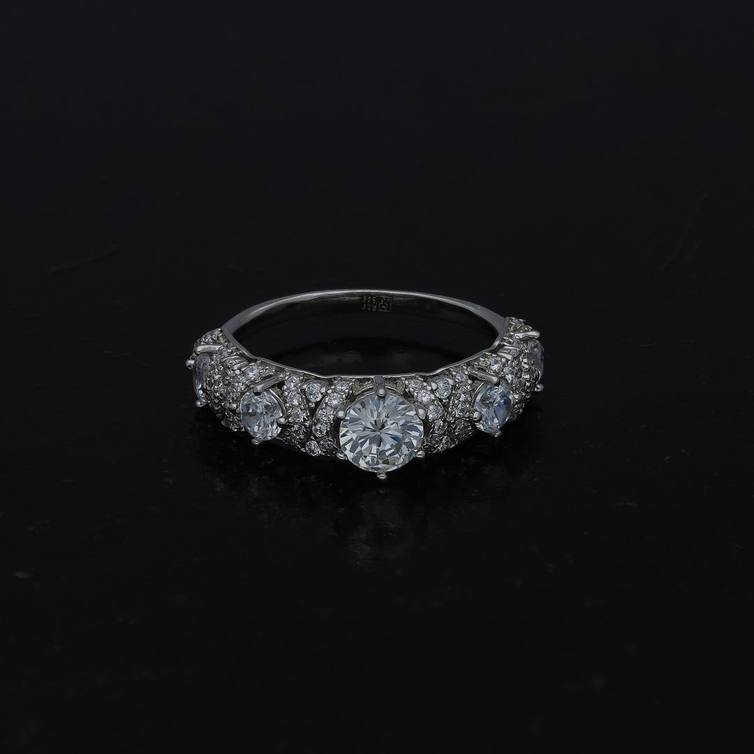 Sterling Silver 925 Multi Center Ring - FKJRNSL11021