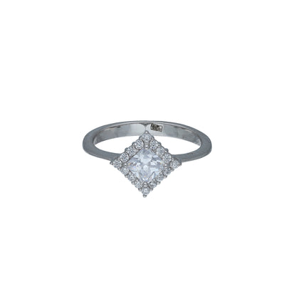 Sterling Silver 925 Square Statement Ring - FKJRNSL11024