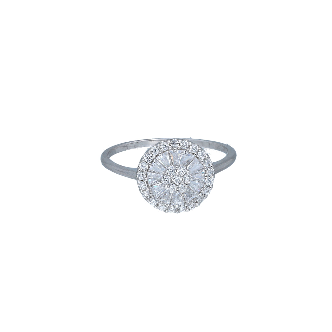 Sterling Silver 925 Circular Bloom Ring - FKJRNSL11030