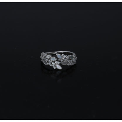 Sterling Silver 925 Leaf Design Ring - FKJRNSL11034