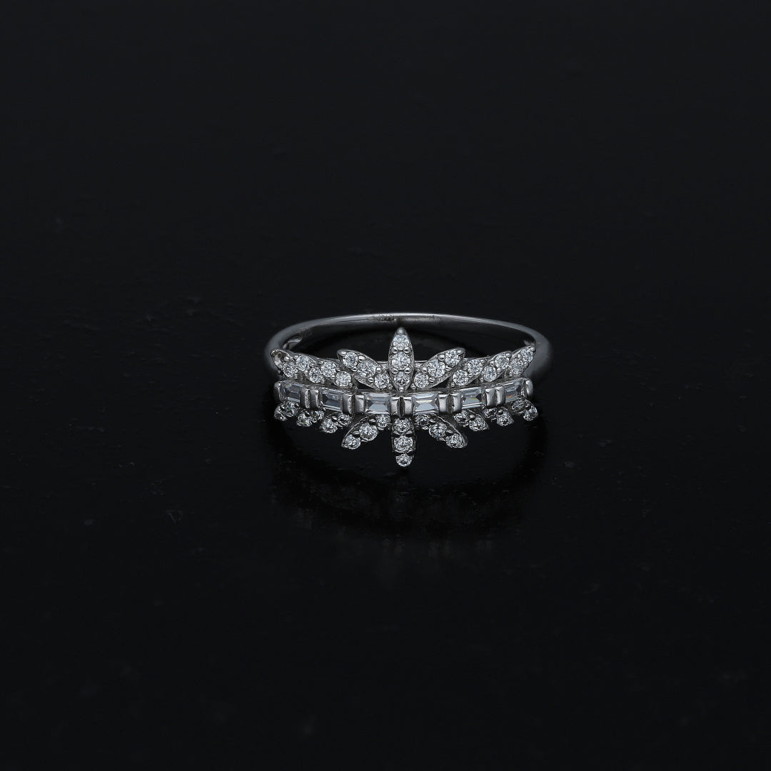 Sterling Silver 925 Crown Ring - FKJRNSL11046