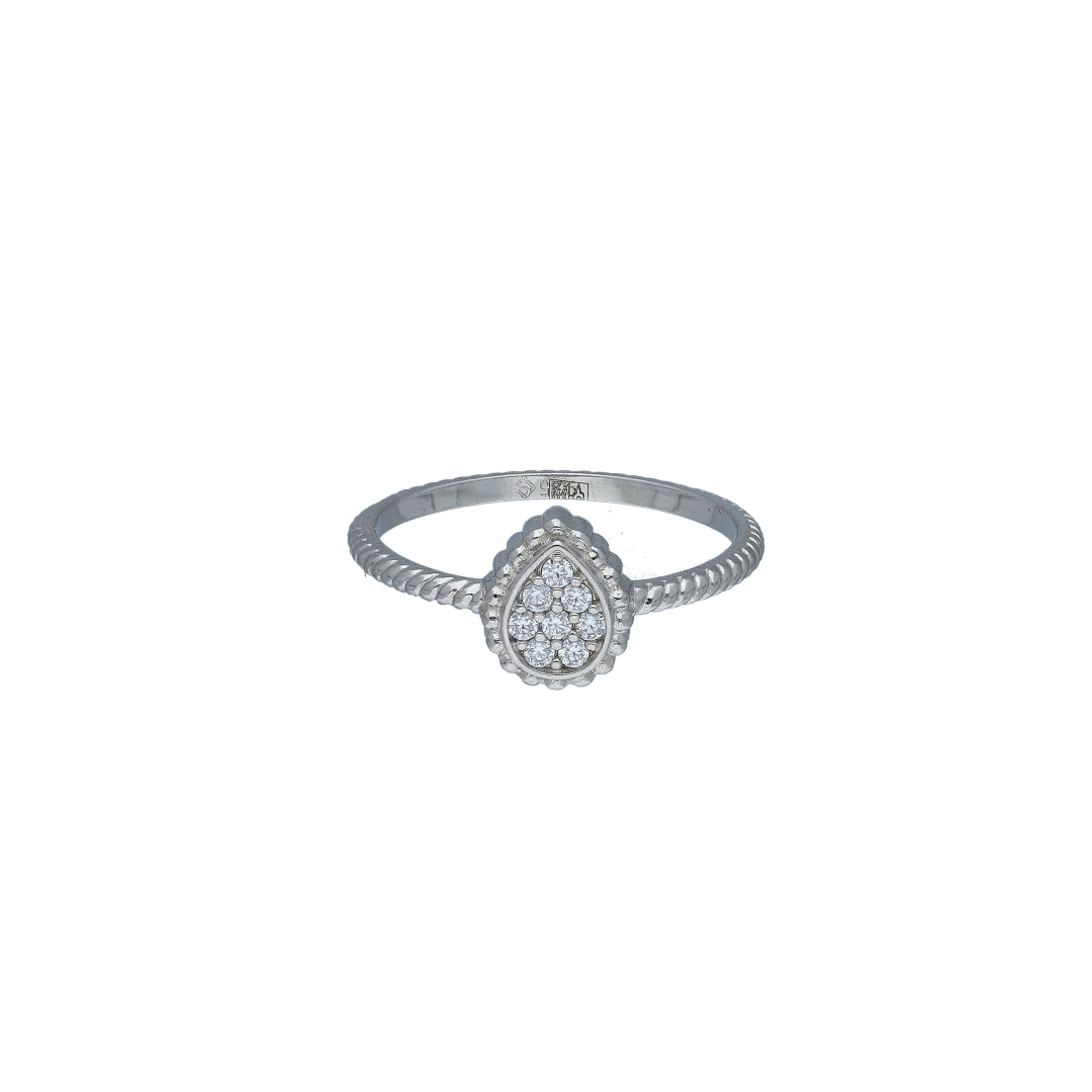 Sterling Silver 925 Pear Cluster Ring - FKJRNSL11050