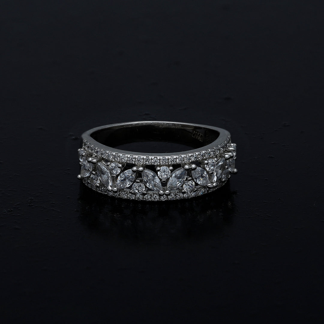 Sterling Silver 925 Marquise Statement Ring - FKJRNSL11052