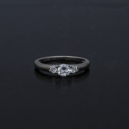 Sterling Silver 925 Trio Round Ring - FKJRNSL11064