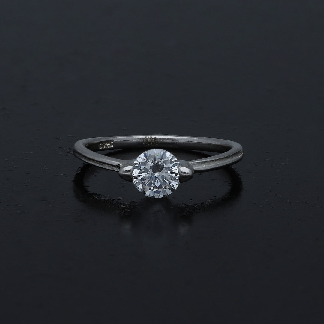 Sterling Silver 925 Solitaire Ring - FKJRNSL11066