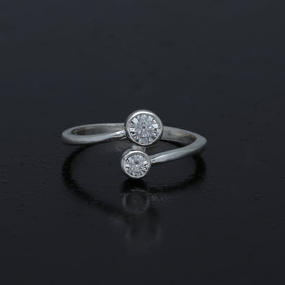 Sterling Silver 925 Wrap Bezel Ring - FKJRNSL11068