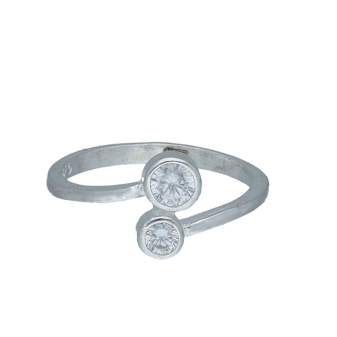 Sterling Silver 925 Wrap Bezel Ring - FKJRNSL11068