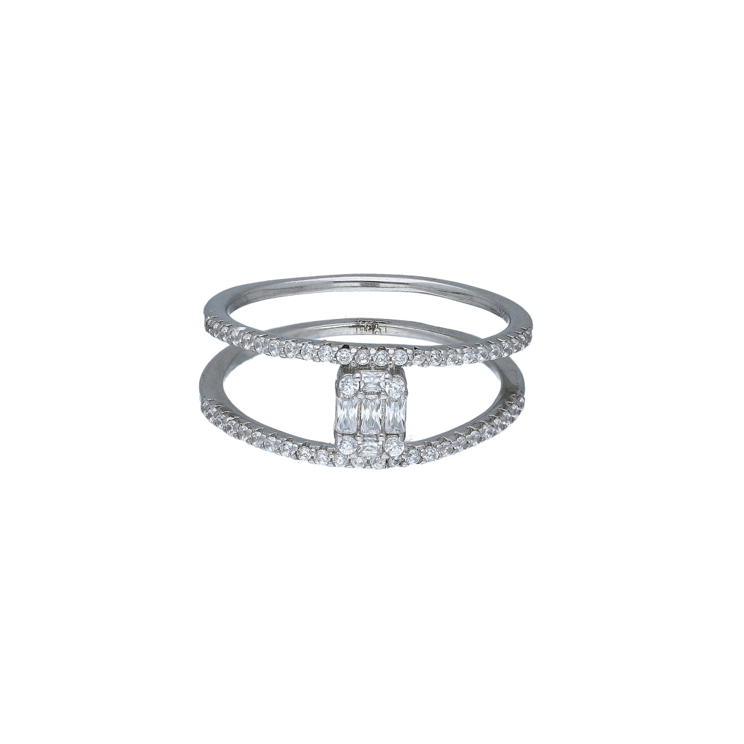 Sterling Silver 925 Band Luxe Ring - FKJRNSL11070