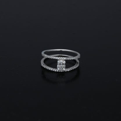 Sterling Silver 925 Band Luxe Ring - FKJRNSL11070