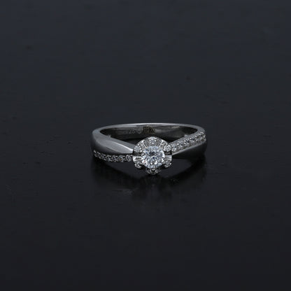 Sterling Silver 925 Cut Center Ring - FKJRNSL11072