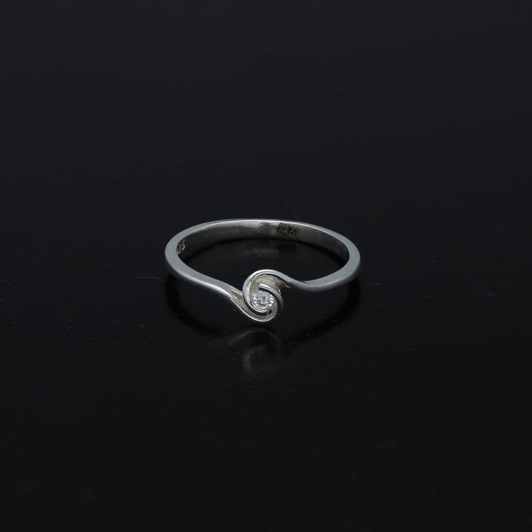 Sterling Silver 925 Bezel Style Ring - FKJRNSL11075