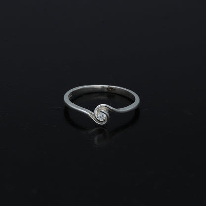 Sterling Silver 925 Bezel Style Ring - FKJRNSL11075