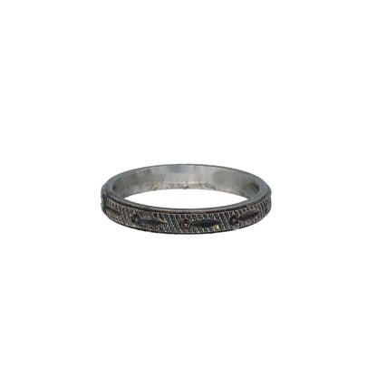 Sterling Silver 925 Rustic Finish Ring - FKJRNSL11082