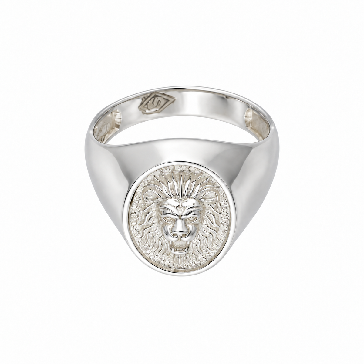 Sterling Silver 925 Lion Head Design Ring in Ring - FKJRNSLM12289
