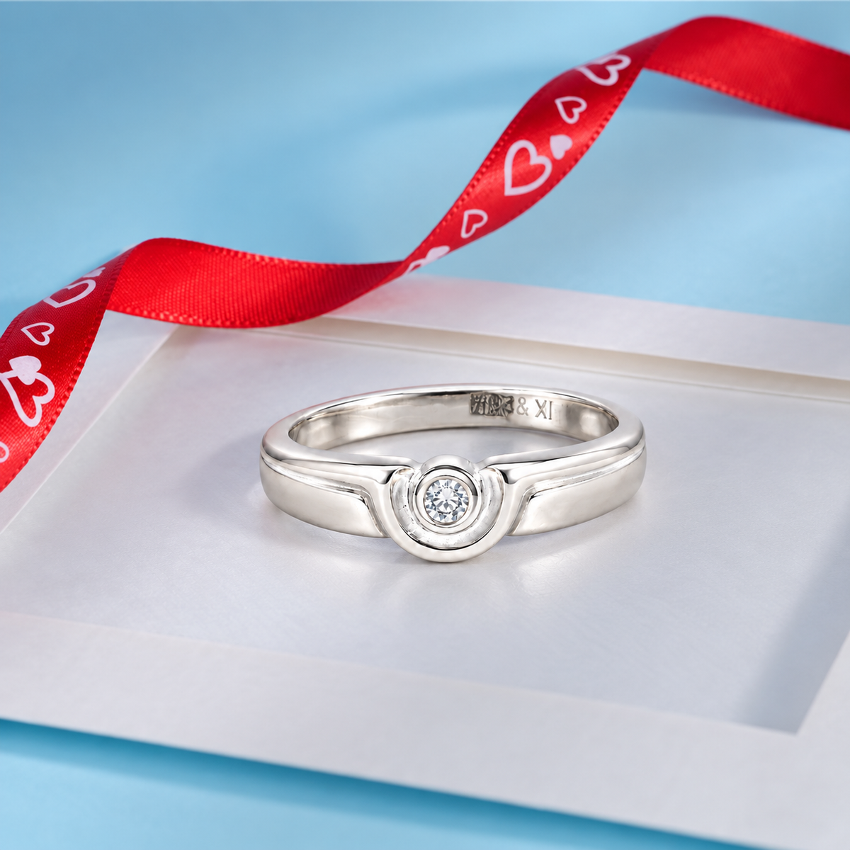 Sterling Silver 925 Promise Ring - FKJRNSLM12303