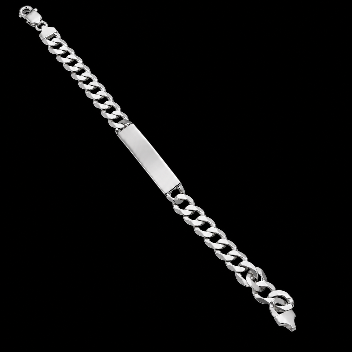 Sterling Silver 925 Curb Link Bracelet - FKJBRLSLM12327