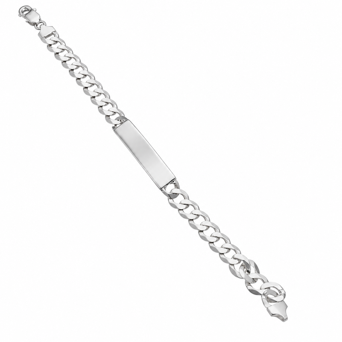 Sterling Silver 925 Curb Link Bracelet - FKJBRLSLM12327