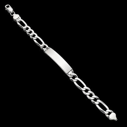 Sterling Silver 925 Engravable ID Link Bracelet - FKJBRLSLM12328