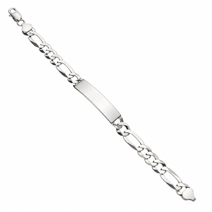 Sterling Silver 925 Engravable ID Link Bracelet - FKJBRLSLM12328