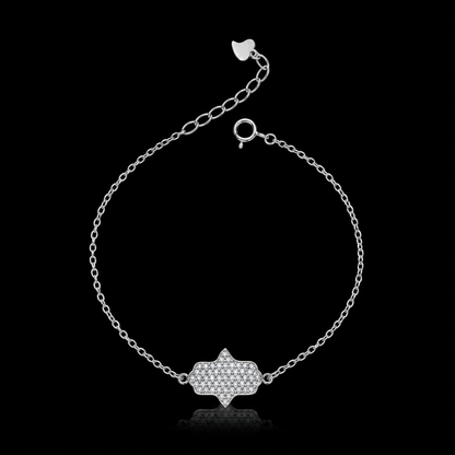 Sterling Silver 925 Hamsa Hand Bracelet - FKJBRLSLM12338