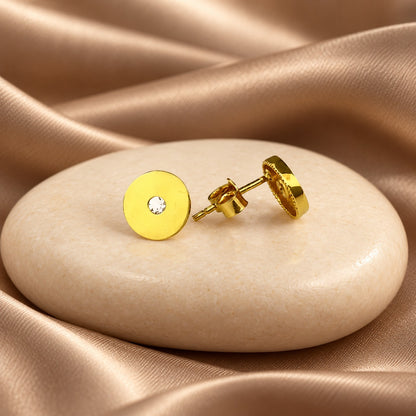 Gold Stud Earrings 18KT - FKJERN1505
