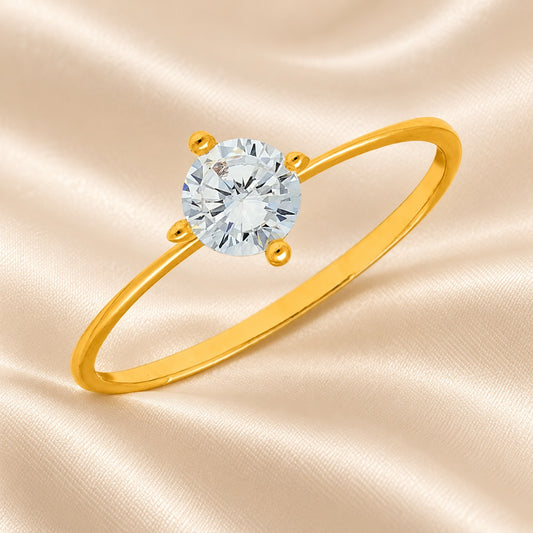 Gold Solitaire Ring 18KT - FKJRN18K1302