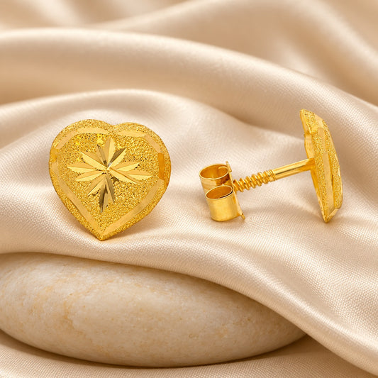 Gold Stud Earrings 18KT - FKJERN1410