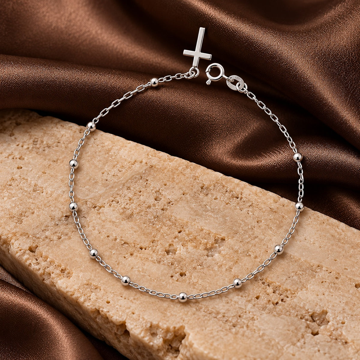 Sterling Silver 925 Cross Bracelet - FKJBRL1966